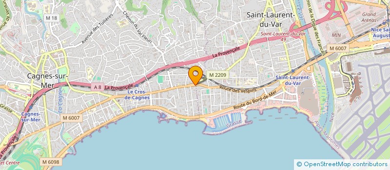 localisation de l'entreprise SCI CP MIRAMAR à CAGNES-SUR-MER