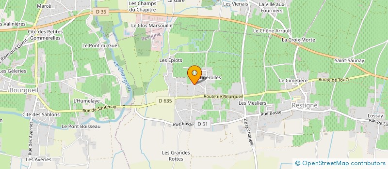 localisation de l'entreprise SCI CP2M  RESTIGNE