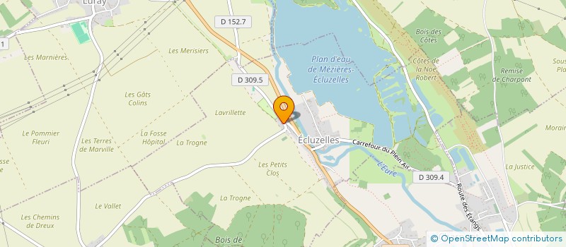 localisation de l'entreprise SCI CP3J à ECLUZELLES