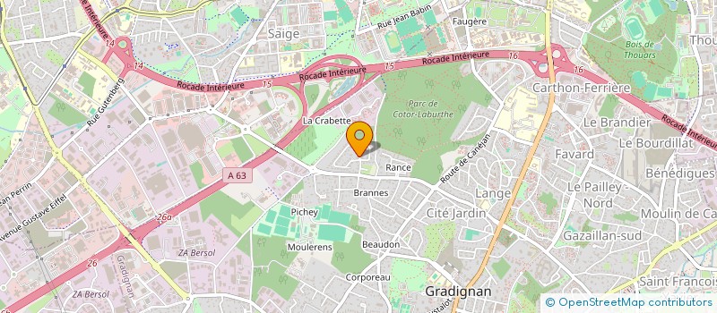 localisation de l'entreprise SCI CPC  GRADIGNAN