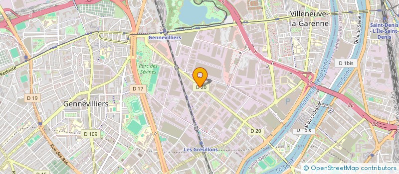 localisation de l'entreprise SCI CPMH à GENNEVILLIERS