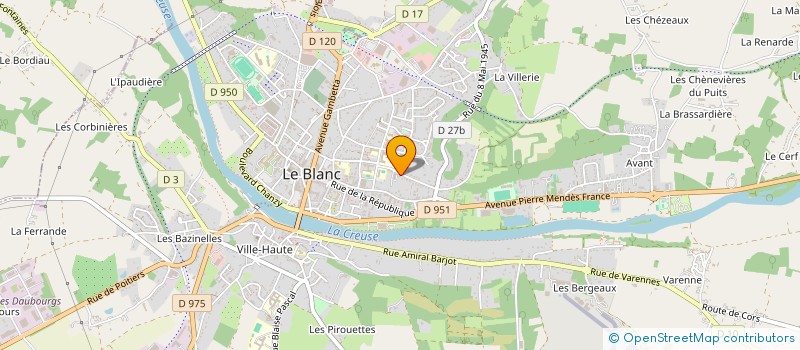 localisation de l'entreprise SCI CPML à LE BLANC