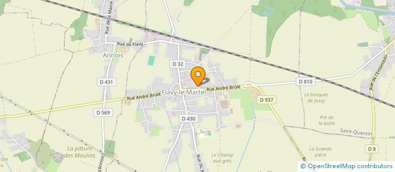 localisation de l'entreprise SCI CRAINDART BUYSSENS à FLAVY-LE-MARTEL