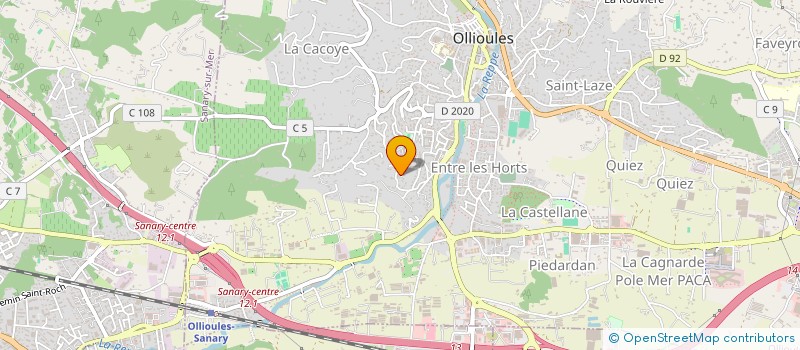 localisation de l'entreprise SCI CRAS  OLLIOULES