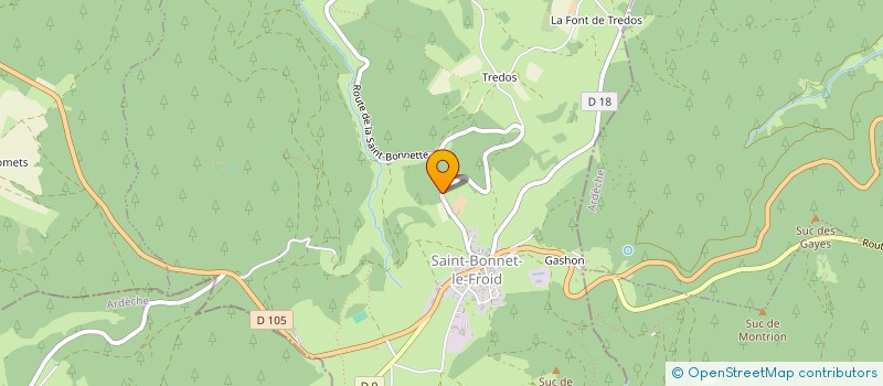 localisation de l'entreprise SCI CRAZY RANCH à SAINT-BONNET-LE-FROID