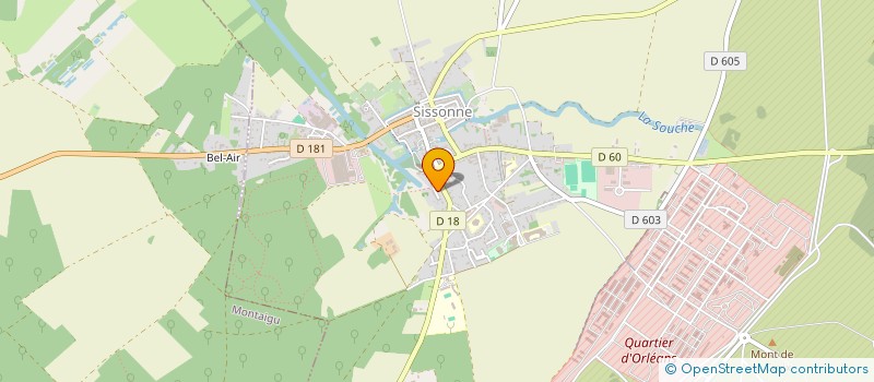 localisation de l'entreprise SCI CRDT  SISSONNE