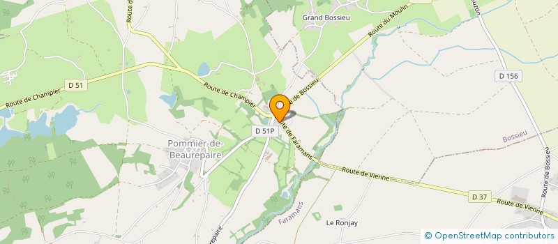 localisation de l'entreprise SCI CREAHF DU SUZON  POMMIER-DE-BEAUREPAIRE