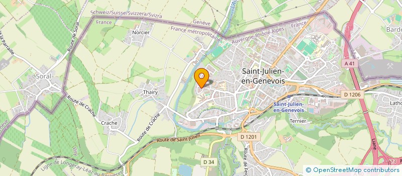 localisation de l'entreprise SCI CREAM 2  SAINT-JULIEN-EN-GENEVOIS