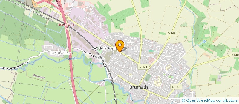 localisation de l'entreprise SCI CREATIS  BRUMATH