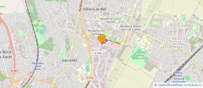 localisation de l'entreprise SCI CREB RECYCLAGE  VILLIERS-LE-BEL