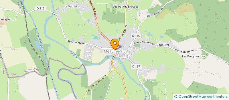 localisation de l'entreprise SCI CREBOUW  MEAULNE-VITRAY