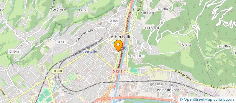 localisation de l'entreprise SCI CREMON ROUX  ALBERTVILLE