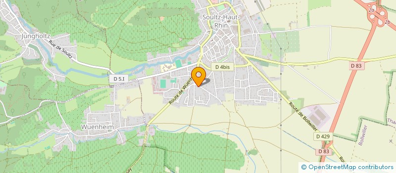 localisation de l'entreprise SCI CREORA  SOULTZ-HAUT-RHIN