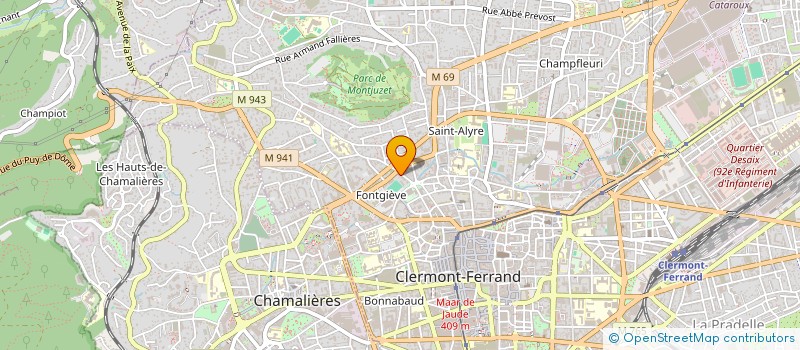 localisation de l'entreprise SCI CREUSE ET DOMES  CLERMONT-FERRAND