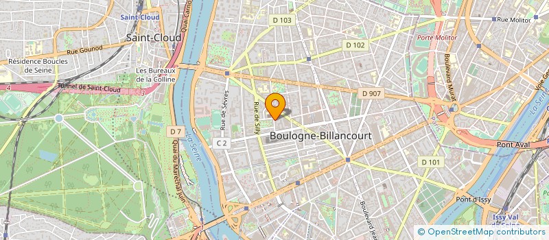 localisation de l'entreprise SCI CREUSEX à BOULOGNE-BILLANCOURT