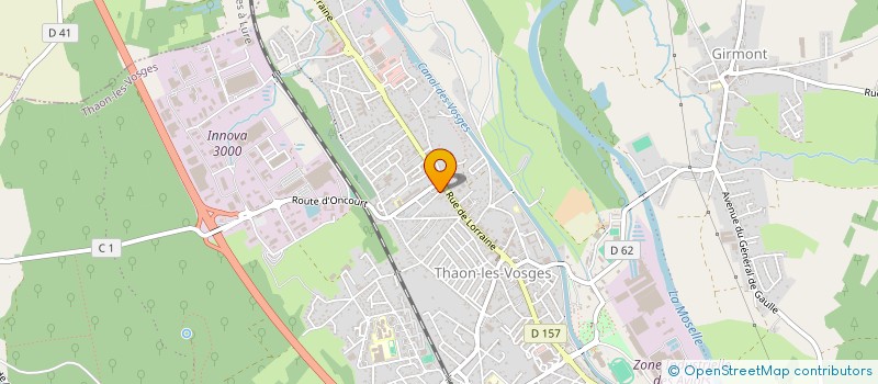 localisation de l'entreprise SCI CRIDELF  THAON-LES-VOSGES