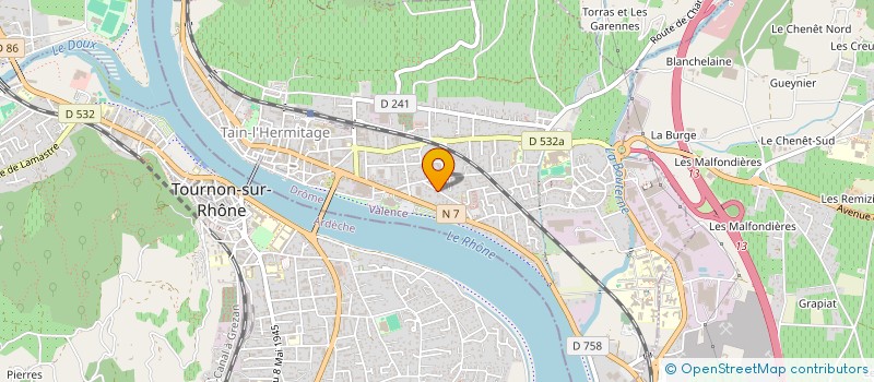 localisation de l'entreprise SCI CRILOR  TAIN-L'HERMITAGE