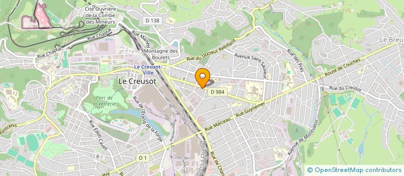 localisation de l'entreprise SCI CRISTAL à LE CREUSOT