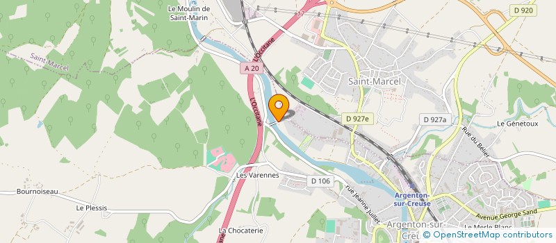 localisation de l'entreprise SCI CRISTAL à ARGENTON-SUR-CREUSE