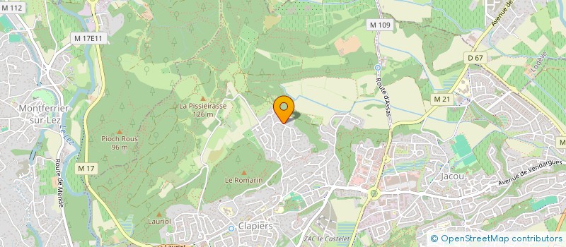 localisation de l'entreprise SCI CRISTAL  CLAPIERS