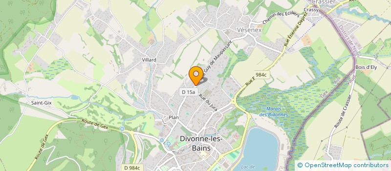 localisation de l'entreprise SCI CRISTAL  DIVONNE-LES-BAINS