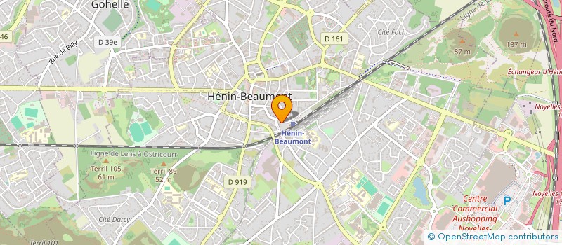 localisation de l'entreprise SCI CRISTAL à HENIN-BEAUMONT