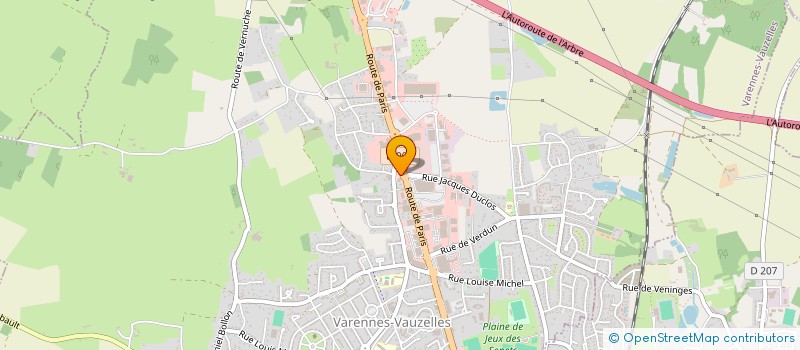 localisation de l'entreprise SCI CRISTALIN  VARENNES-VAUZELLES