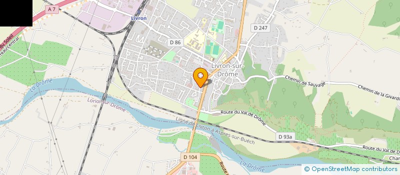 localisation de l'entreprise SCI CRISTANI  LIVRON-SUR-DROME