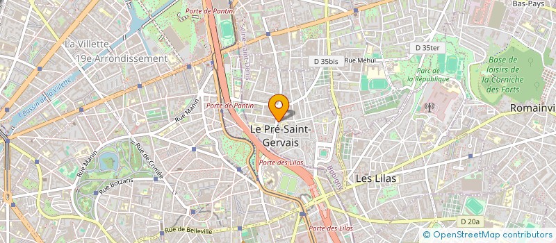 localisation de l'entreprise SCI CRISTEA IMMO à LE PRE-SAINT-GERVAIS