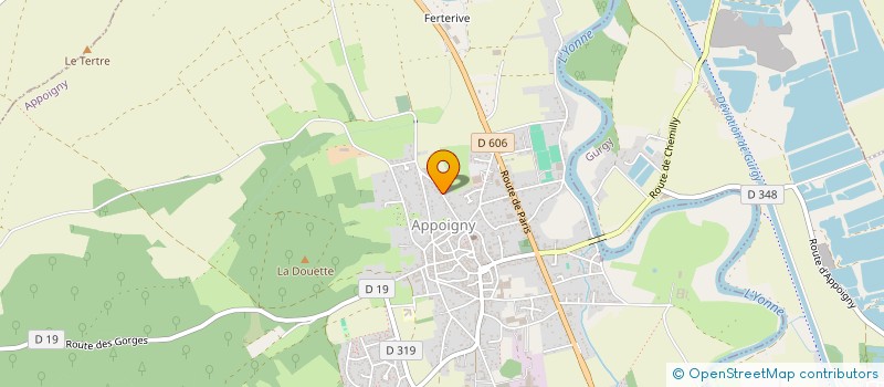 localisation de l'entreprise SCI CRISTELOS  APPOIGNY