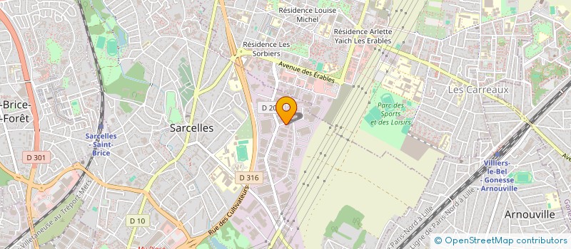 localisation de l'entreprise SCI CRM GLOBAL INVEST  SARCELLES