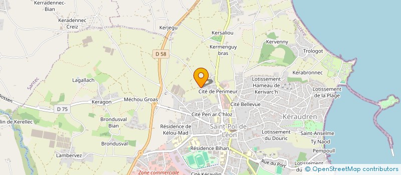 localisation de l'entreprise SCI CROAS KERAVEL  SAINT-POL-DE-LEON