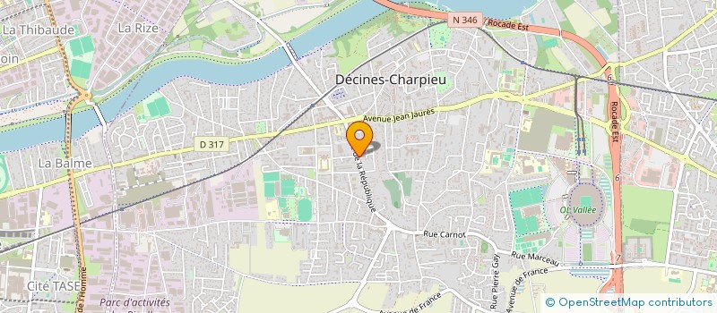 localisation de l'entreprise SCI CROC ODEAL  DECINES-CHARPIEU