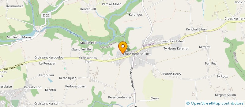 localisation de l'entreprise SCI CROISSANT BOUILLET  CONCARNEAU
