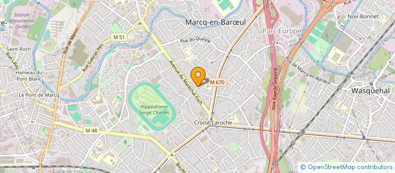 localisation de l'entreprise SCI CROIX 2 à MARCQ-EN-BARŒUL