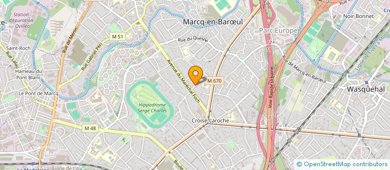 localisation de l'entreprise SCI CROIX 3 à MARCQ-EN-BARŒUL