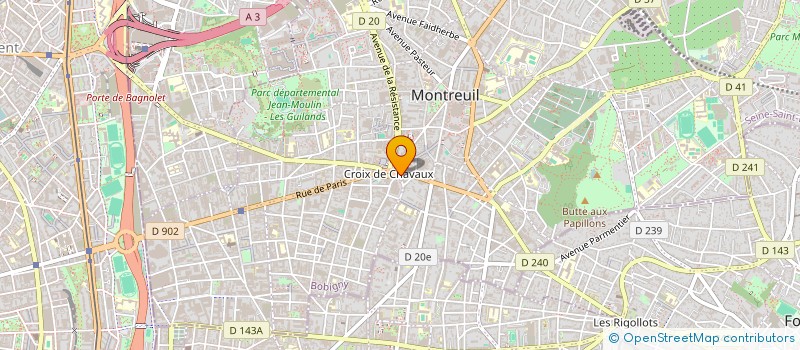 localisation de l'entreprise SCI CROIX DE CHAVAUX à MONTREUIL