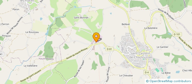 localisation de l'entreprise SCI CROIX GRAND BORNE  SAINT-LAURENT-DE-CHAMOUSSET