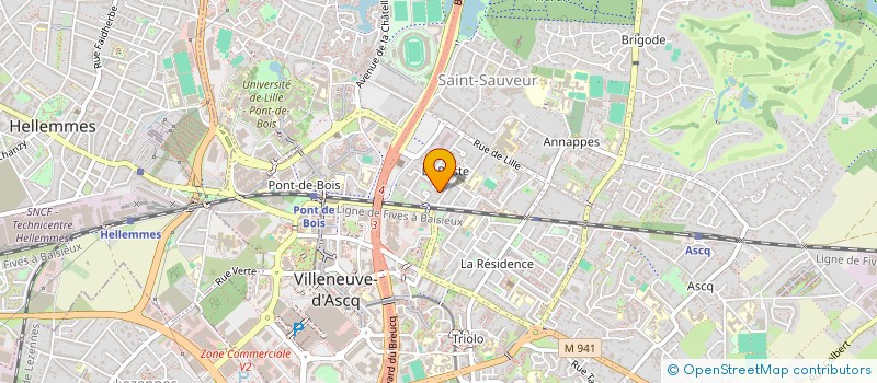 localisation de l'entreprise SCI CROIX ROUGE 17 à VILLENEUVE-D'ASCQ