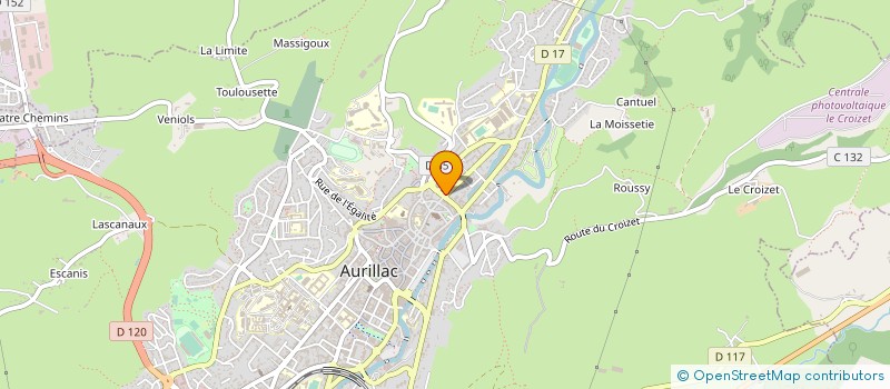 localisation de l'entreprise SCI CRUCHANDEAU à AURILLAC