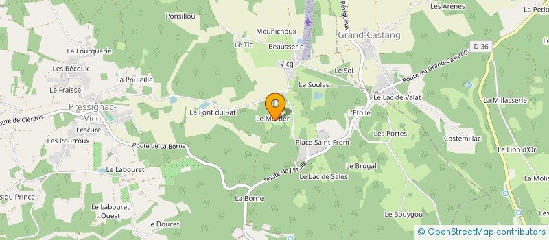 localisation de l'entreprise SCI CRUVEILLER DAVID ET CHRISTIAN  PRESSIGNAC-VICQ