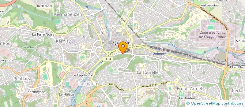 localisation de l'entreprise SCI CSV  QUIMPER