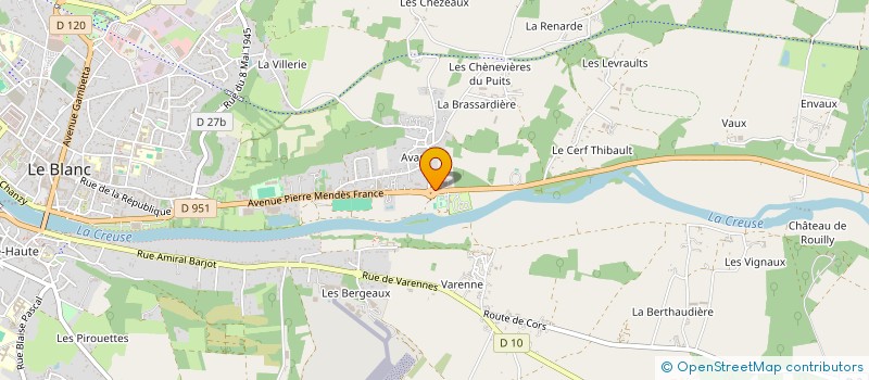 localisation de l'entreprise SCI CT36 à LE BLANC