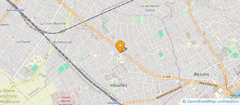 localisation de l'entreprise SCI CTBA  HOUILLES