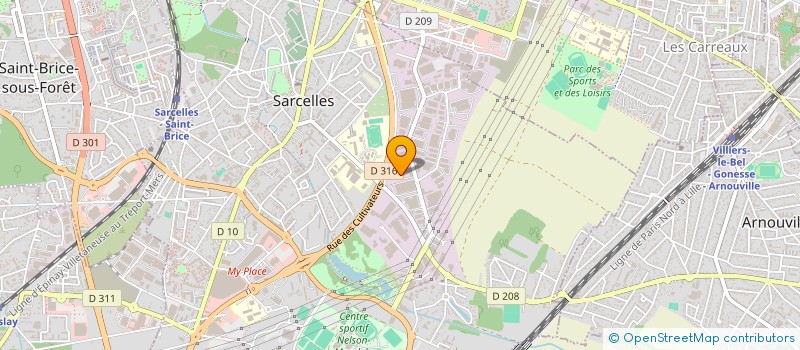 localisation de l'entreprise SCI CTRE D'ACTIVITES D'EPINAY à SARCELLES