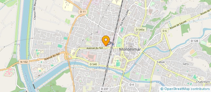 localisation de l'entreprise SCI CTS BRIOZZO à MONTELIMAR