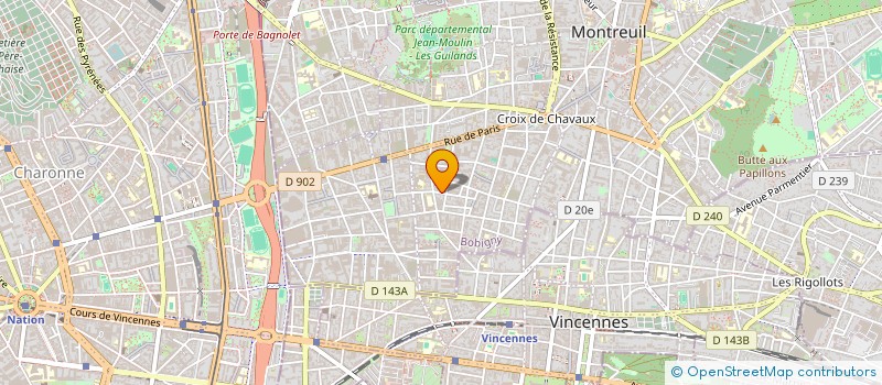 localisation de l'entreprise SCI CTW à MONTREUIL