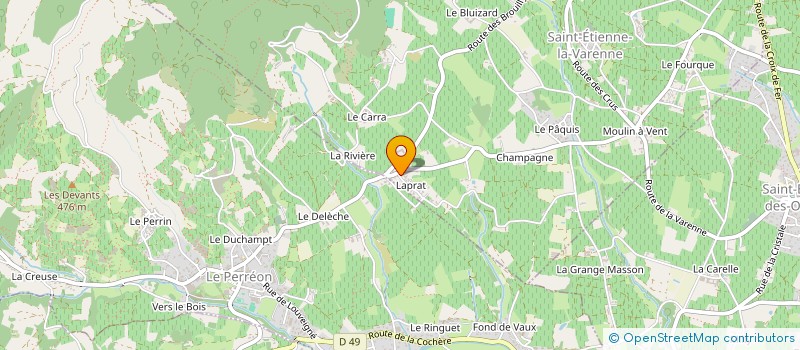 localisation de l'entreprise SCI CUCINA  SAINT-ETIENNE-LA-VARENNE