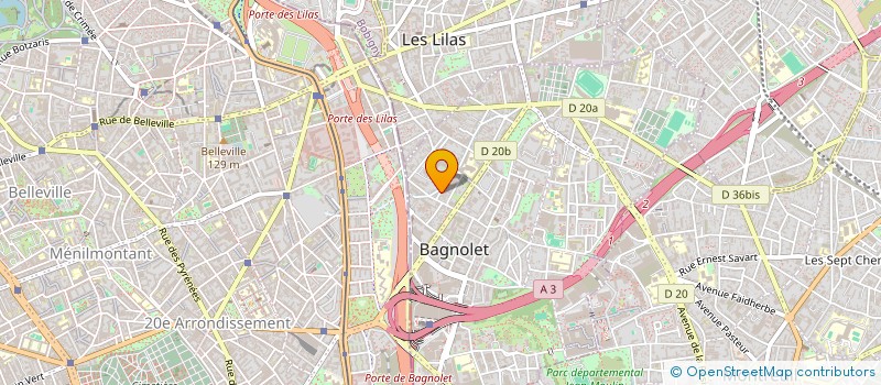 localisation de l'entreprise SCI CUGNET à BAGNOLET