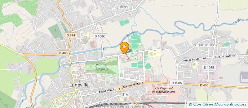 localisation de l'entreprise SCI CURIE  LUNEVILLE